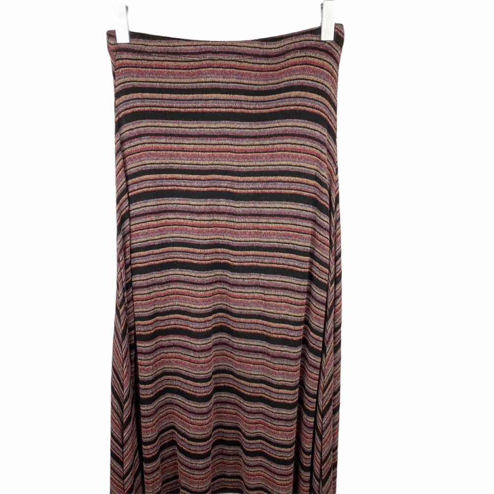 ELAN Striped Fall Colors Maxi Skirt Small - Picture 2 of 6